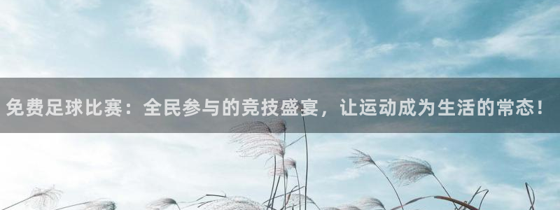 免费足球比赛：全民参与的竞技盛宴，让运动成为生活的常态！